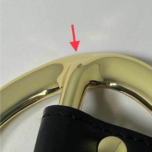 Sergio Hudson Black Signature Buckle Leather Belt Size 28 - Picture 12 of 12